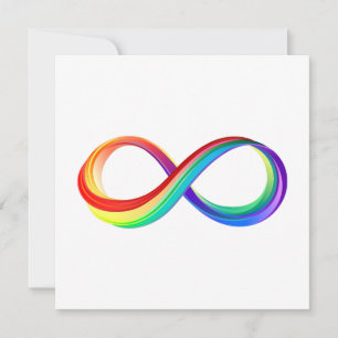 Layered Rainbow Infinity Symbol Announcement