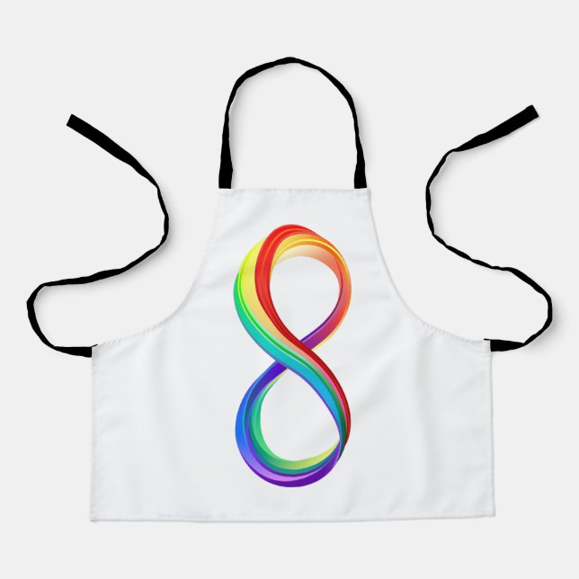 Layered Rainbow Infinity Symbol Apron (Front)