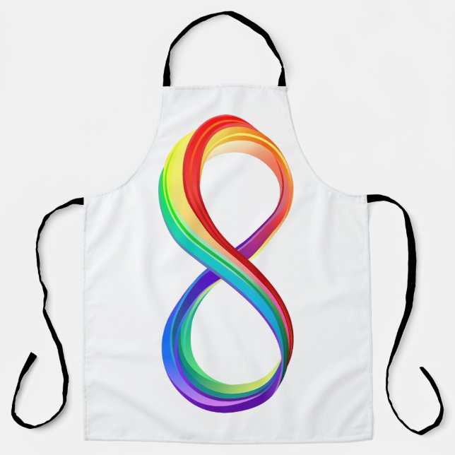 Layered Rainbow Infinity Symbol Apron (Front)