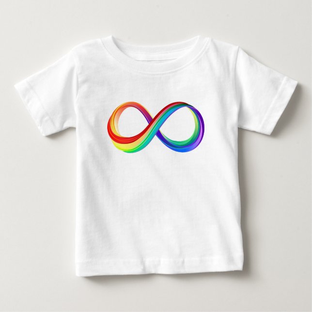Layered Rainbow Infinity Symbol Baby T-Shirt (Front)