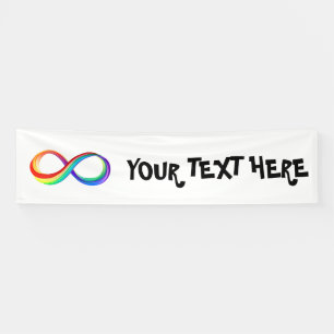 Layered Rainbow Infinity Symbol Banner