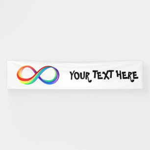 Layered Rainbow Infinity Symbol Banner