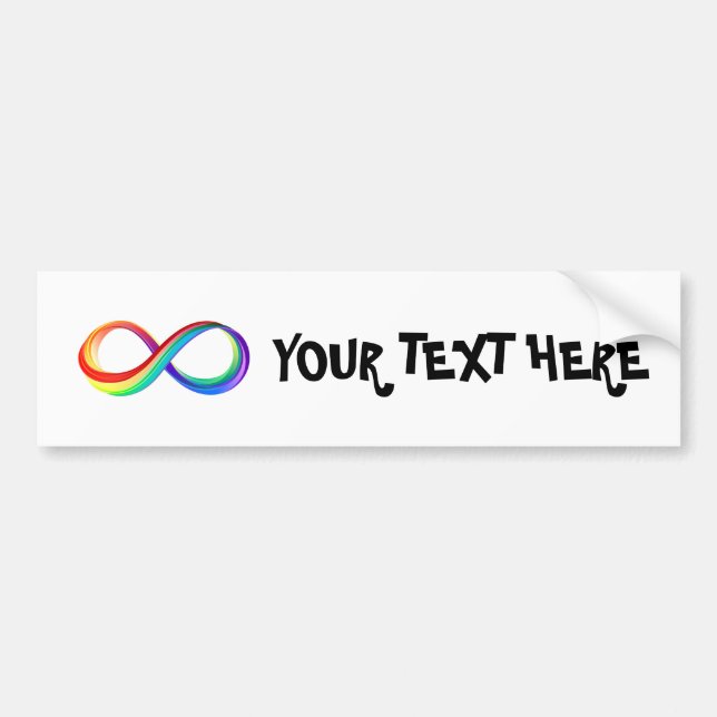 Layered Rainbow Infinity Symbol Bumper Sticker (Front)