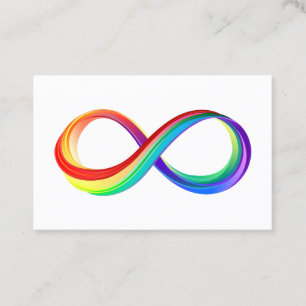 Layered Rainbow Infinity Symbol Business Card