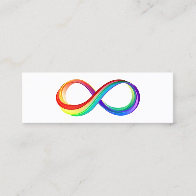 Layered Rainbow Infinity Symbol Calling Card (Front)