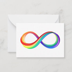 Layered Rainbow Infinity Symbol Card