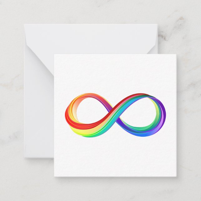 Layered Rainbow Infinity Symbol Card (Front)