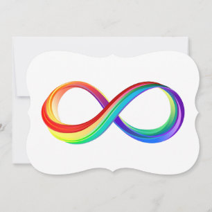 Layered Rainbow Infinity Symbol Card
