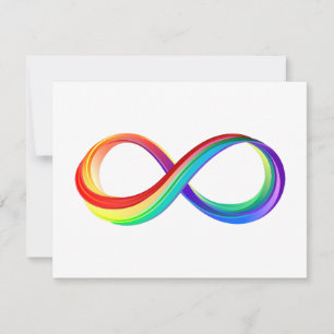 Layered Rainbow Infinity Symbol Card