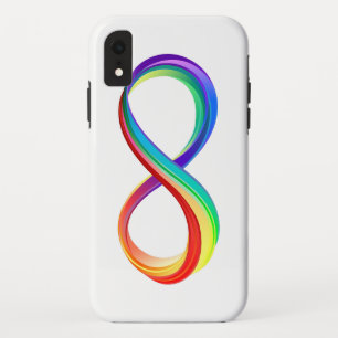 Layered Rainbow Infinity Symbol iPhone XR Case