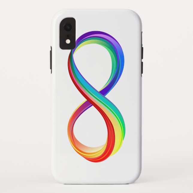 Layered Rainbow Infinity Symbol Case-Mate iPhone Case (Back)