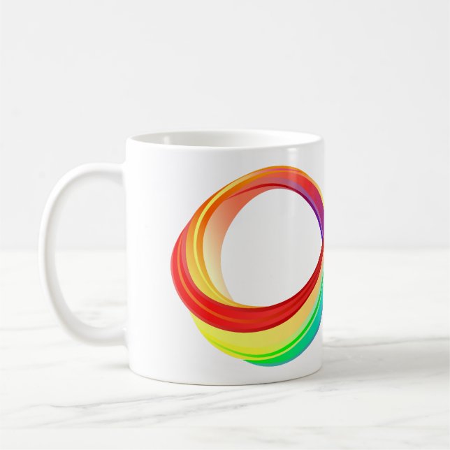 Layered Rainbow Infinity Symbol Coffee Mug (Left)