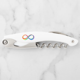 Layered Rainbow Infinity Symbol Corkscrew