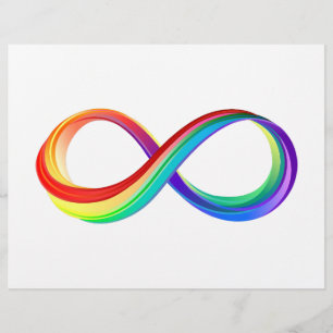 Layered Rainbow Infinity Symbol Custom Letterhead