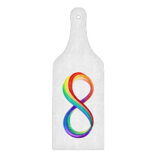 Layered Rainbow Infinity Symbol Cutting Board