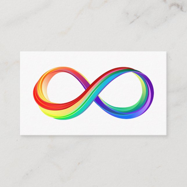 Layered Rainbow Infinity Symbol Enclosure Card (Front)