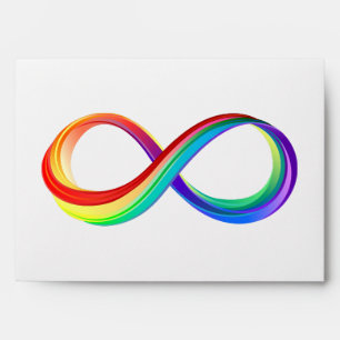 Layered Rainbow Infinity Symbol Envelope
