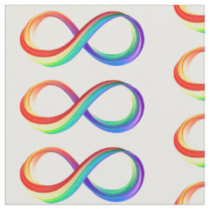 Layered Rainbow Infinity Symbol Fabric