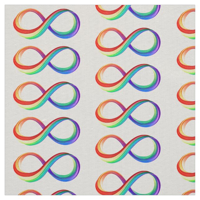 Layered Rainbow Infinity Symbol Fabric (Swatch)