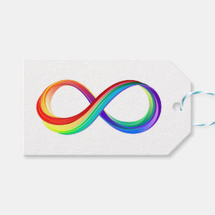 Layered Rainbow Infinity Symbol Gift Tags
