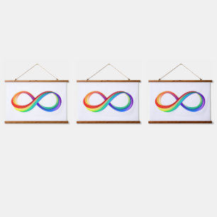 Layered Rainbow Infinity Symbol Hanging Tapestry