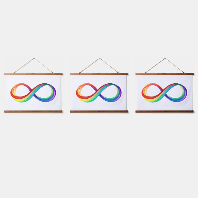 Layered Rainbow Infinity Symbol Hanging Tapestry (Triple)