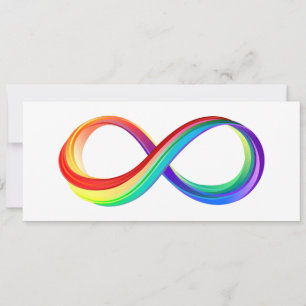 Layered Rainbow Infinity Symbol Holiday Card