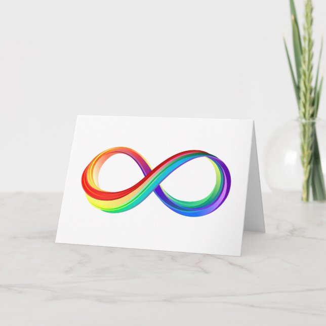 Layered Rainbow Infinity Symbol Invitation (Front)