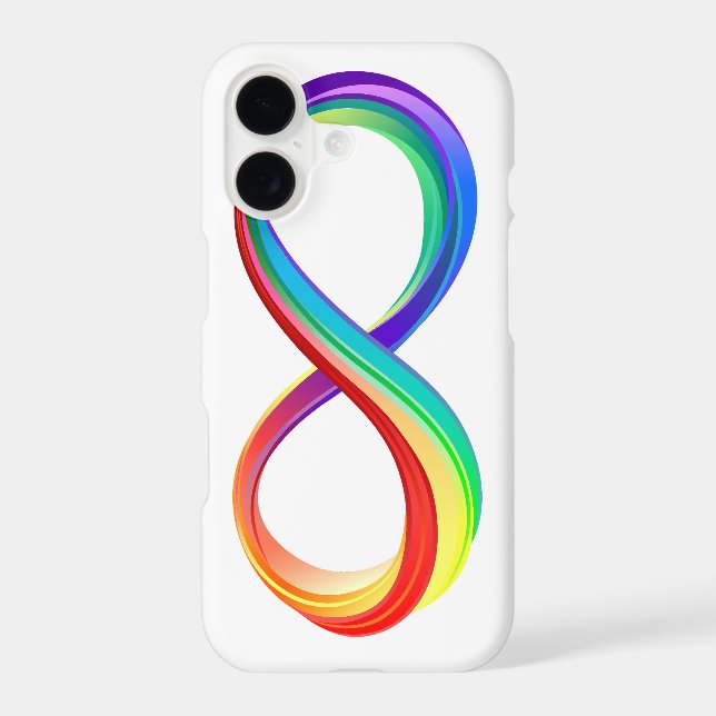 Layered Rainbow Infinity Symbol iPhone Case (Back)