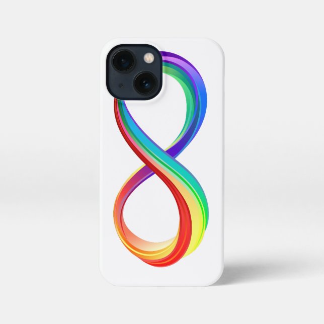 Layered Rainbow Infinity Symbol iPhone Case (Back)