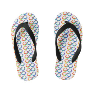 Layered Rainbow Infinity Symbol Kid's Thongs