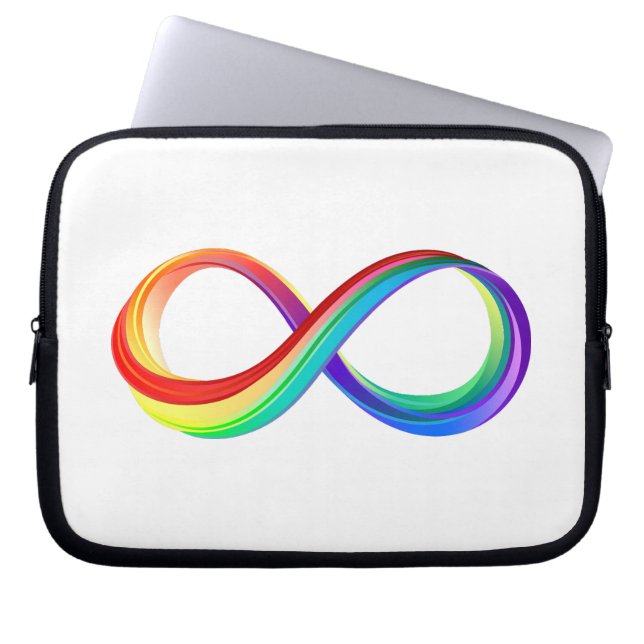 Layered Rainbow Infinity Symbol Laptop Sleeve (Front)