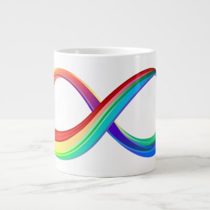 Layered Rainbow Infinity Symbol Large Coffee Mug
