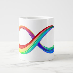 Layered Rainbow Infinity Symbol Large Coffee Mug