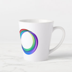 Layered Rainbow Infinity Symbol Latte Mug