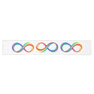 Layered Rainbow Infinity Symbol Long Table Runner