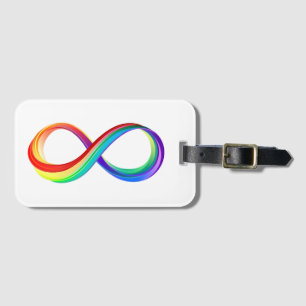 Layered Rainbow Infinity Symbol Luggage Tag