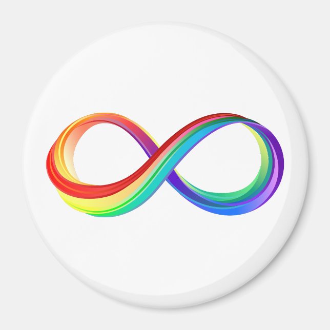 Layered Rainbow Infinity Symbol Magnet (Front)