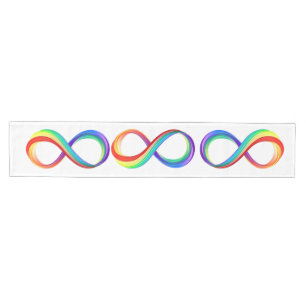 Layered Rainbow Infinity Symbol Medium Table Runner
