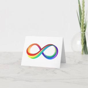 Layered Rainbow Infinity Symbol Note Card