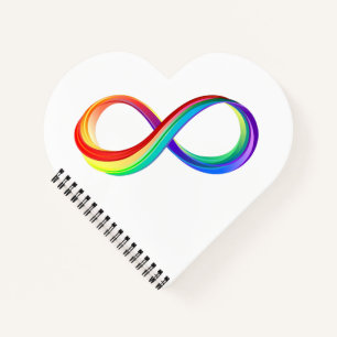 Layered Rainbow Infinity Symbol Notebook