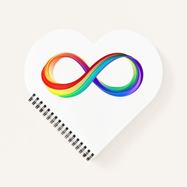 Layered Rainbow Infinity Symbol Notebook (Front)