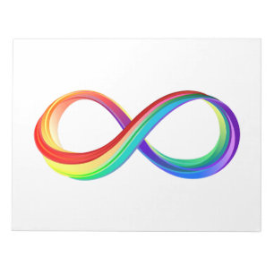 Layered Rainbow Infinity Symbol Notepad
