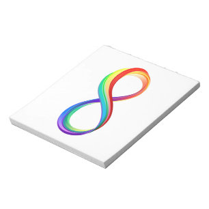Layered Rainbow Infinity Symbol Notepad