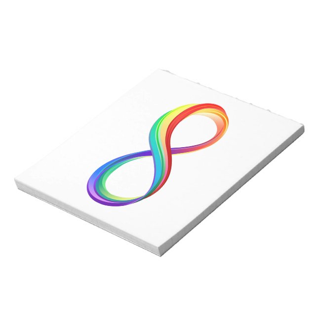 Layered Rainbow Infinity Symbol Notepad (Rotated)