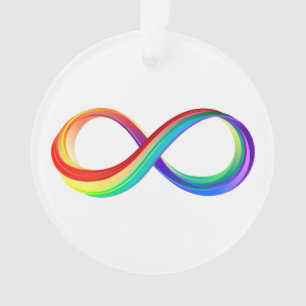 Layered Rainbow Infinity Symbol Ornament