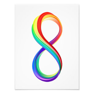 Layered Rainbow Infinity Symbol Photo Print