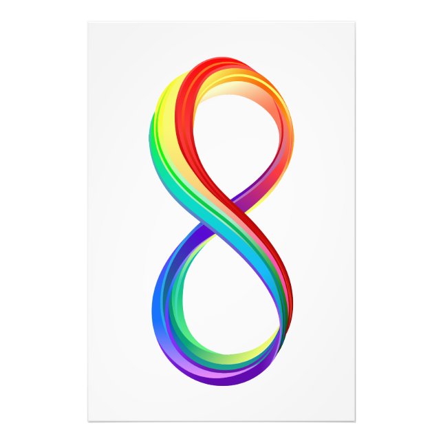 Layered Rainbow Infinity Symbol Photo Print (Front)