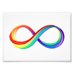 Layered Rainbow Infinity Symbol Photo Print