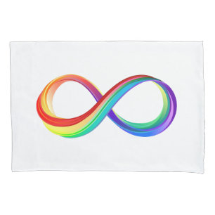 Layered Rainbow Infinity Symbol Pillowcase